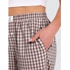image:imageANRABESS Womens Gingham Striped Pants Palazzo amp Cropped Comfy amp Cute Lounge Pajama Plaid PJ Bottoms With PocketsBrown White Plaid