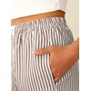 image:imageANRABESS Womens Gingham Striped Pants Palazzo amp Cropped Comfy amp Cute Lounge Pajama Plaid PJ Bottoms With PocketsBrown White Stripe