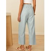 image:imageANRABESS Womens Gingham Striped Pants Palazzo amp Cropped Comfy amp Cute Lounge Pajama Plaid PJ Bottoms With PocketsGreen White Stripe