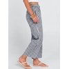 image:imageANRABESS Womens Gingham Striped Pants Palazzo amp Cropped Comfy amp Cute Lounge Pajama Plaid PJ Bottoms With PocketsNavy Blue White Plaid
