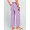 image:imageANRABESS Womens Gingham Striped Pants Palazzo amp Cropped Comfy amp Cute Lounge Pajama Plaid PJ Bottoms With PocketsPurple White Plaid