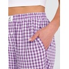 image:imageANRABESS Womens Gingham Striped Pants Palazzo amp Cropped Comfy amp Cute Lounge Pajama Plaid PJ Bottoms With PocketsPurple White Plaid