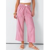 image:imageANRABESS Womens Gingham Striped Pants Palazzo amp Cropped Comfy amp Cute Lounge Pajama Plaid PJ Bottoms With PocketsRed White Plaid