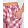 image:imageANRABESS Womens Gingham Striped Pants Palazzo amp Cropped Comfy amp Cute Lounge Pajama Plaid PJ Bottoms With PocketsRed White Plaid