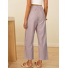 image:imageANRABESS Womens Gingham Striped Pants Palazzo amp Cropped Comfy amp Cute Lounge Pajama Plaid PJ Bottoms With PocketsRed White Stripe