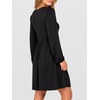 image:imageANRABESS Womens Long Lantern Sleeve Dresses 2026 Spring Casual Smocked High Waist Flowy Short Dress with Pockets TrendyBlack