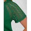 image:imageANRABESS Womens Short Sleeve Lace Top 2026 Henley V Neck Shirts Versatile Trendy Casual Office Outfits for Work amp SummerGreen