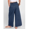 image:imageANRABESS Womens Wide Leg Palazzo JeansCropped Ankle LengthHigh Waist Baggy Barrel Denim Pants with PocketsDeep Blue