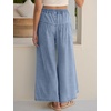 image:imageANRABESS Womens Wide Leg Palazzo JeansCropped Ankle LengthHigh Waist Baggy Barrel Denim Pants with PocketsLight Blue