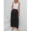 image:imageANRABESS Womens Wide Leg Palazzo JeansCropped Ankle LengthHigh Waist Baggy Barrel Denim Pants with PocketsWashed Black