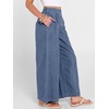 image:imageANRABESS Womens Wide Leg Palazzo JeansCropped Ankle LengthHigh Waist Baggy Barrel Denim Pants with PocketsWater Blue