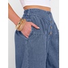 image:imageANRABESS Womens Wide Leg Palazzo JeansCropped Ankle LengthHigh Waist Baggy Barrel Denim Pants with PocketsWater Blue