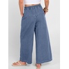 image:imageANRABESS Womens Wide Leg Palazzo JeansCropped Ankle LengthHigh Waist Baggy Barrel Denim Pants with PocketsWater Blue