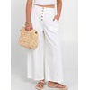 image:imageANRABESS Womens Wide Leg Palazzo JeansCropped Ankle LengthHigh Waist Baggy Barrel Denim Pants with PocketsWhite