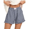 Navy Blue White Plaid
