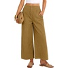 image:imageANRABESS Womens Wide Leg Palazzo JeansCropped Ankle LengthHigh Waist Baggy Barrel Denim Pants with PocketsCoffee