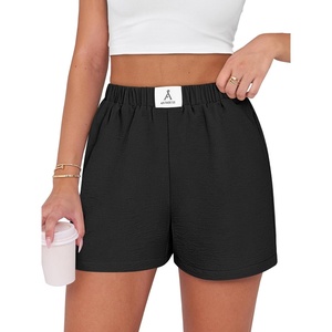 image:imageANRABESS Shorts for Women Summer Beach Cover Ups Casual High Waist Flowy Wide Leg 2026 Spring Vacation Lounge ShortsBlack