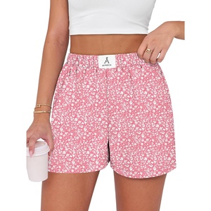 image:imageANRABESS Shorts for Women Summer Beach Cover Ups Casual High Waist Flowy Wide Leg 2026 Spring Vacation Lounge ShortsPink Floral
