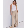 image:imageANRABESS Women Linen Palazzo Pants Summer Boho Wide Leg High Waist Casual Lounge Pant 2026 Beach Travel Vacation OutfitsAlmond