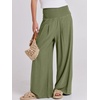 image:imageANRABESS Women Linen Palazzo Pants Summer Boho Wide Leg High Waist Casual Lounge Pant 2026 Beach Travel Vacation OutfitsArmy Green