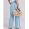 image:imageANRABESS Women Linen Palazzo Pants Summer Boho Wide Leg High Waist Casual Lounge Pant 2026 Beach Travel Vacation OutfitsBaby Blue