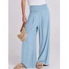 image:imageANRABESS Women Linen Palazzo Pants Summer Boho Wide Leg High Waist Casual Lounge Pant 2026 Beach Travel Vacation OutfitsBaby Blue