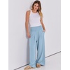 image:imageANRABESS Women Linen Palazzo Pants Summer Boho Wide Leg High Waist Casual Lounge Pant 2026 Beach Travel Vacation OutfitsBaby Blue