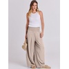 image:imageANRABESS Women Linen Palazzo Pants Summer Boho Wide Leg High Waist Casual Lounge Pant 2026 Beach Travel Vacation OutfitsBeige
