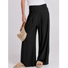 image:imageANRABESS Women Linen Palazzo Pants Summer Boho Wide Leg High Waist Casual Lounge Pant 2026 Beach Travel Vacation OutfitsBlack
