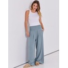 image:imageANRABESS Women Linen Palazzo Pants Summer Boho Wide Leg High Waist Casual Lounge Pant 2026 Beach Travel Vacation OutfitsBlue