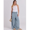 image:imageANRABESS Women Linen Palazzo Pants Summer Boho Wide Leg High Waist Casual Lounge Pant 2026 Beach Travel Vacation OutfitsBlue