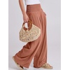 image:imageANRABESS Women Linen Palazzo Pants Summer Boho Wide Leg High Waist Casual Lounge Pant 2026 Beach Travel Vacation OutfitsBrick Red