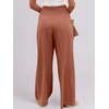 image:imageANRABESS Women Linen Palazzo Pants Summer Boho Wide Leg High Waist Casual Lounge Pant 2026 Beach Travel Vacation OutfitsBrick Red