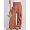 image:imageANRABESS Women Linen Palazzo Pants Summer Boho Wide Leg High Waist Casual Lounge Pant 2026 Beach Travel Vacation OutfitsBrick Red