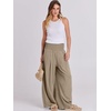 image:imageANRABESS Women Linen Palazzo Pants Summer Boho Wide Leg High Waist Casual Lounge Pant 2026 Beach Travel Vacation OutfitsBrown