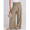 image:imageANRABESS Women Linen Palazzo Pants Summer Boho Wide Leg High Waist Casual Lounge Pant 2026 Beach Travel Vacation OutfitsBrown