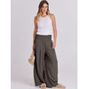 image:imageANRABESS Women Linen Palazzo Pants Summer Boho Wide Leg High Waist Casual Lounge Pant 2026 Beach Travel Vacation OutfitsCoffee