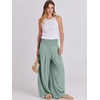 image:imageANRABESS Women Linen Palazzo Pants Summer Boho Wide Leg High Waist Casual Lounge Pant 2026 Beach Travel Vacation OutfitsGreen Blue