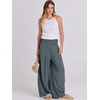 image:imageANRABESS Women Linen Palazzo Pants Summer Boho Wide Leg High Waist Casual Lounge Pant 2026 Beach Travel Vacation OutfitsGrey