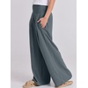 image:imageANRABESS Women Linen Palazzo Pants Summer Boho Wide Leg High Waist Casual Lounge Pant 2026 Beach Travel Vacation OutfitsGrey