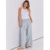 image:imageANRABESS Women Linen Palazzo Pants Summer Boho Wide Leg High Waist Casual Lounge Pant 2026 Beach Travel Vacation OutfitsLight Blue