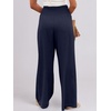image:imageANRABESS Women Linen Palazzo Pants Summer Boho Wide Leg High Waist Casual Lounge Pant 2026 Beach Travel Vacation OutfitsNavy Blue