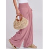 image:imageANRABESS Women Linen Palazzo Pants Summer Boho Wide Leg High Waist Casual Lounge Pant 2026 Beach Travel Vacation OutfitsPink
