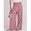 image:imageANRABESS Women Linen Palazzo Pants Summer Boho Wide Leg High Waist Casual Lounge Pant 2026 Beach Travel Vacation OutfitsPink