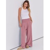 image:imageANRABESS Women Linen Palazzo Pants Summer Boho Wide Leg High Waist Casual Lounge Pant 2026 Beach Travel Vacation OutfitsPink