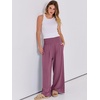 image:imageANRABESS Women Linen Palazzo Pants Summer Boho Wide Leg High Waist Casual Lounge Pant 2026 Beach Travel Vacation OutfitsPurple