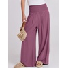 image:imageANRABESS Women Linen Palazzo Pants Summer Boho Wide Leg High Waist Casual Lounge Pant 2026 Beach Travel Vacation OutfitsPurple