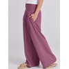image:imageANRABESS Women Linen Palazzo Pants Summer Boho Wide Leg High Waist Casual Lounge Pant 2026 Beach Travel Vacation OutfitsPurple