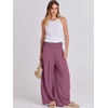 image:imageANRABESS Women Linen Palazzo Pants Summer Boho Wide Leg High Waist Casual Lounge Pant 2026 Beach Travel Vacation OutfitsPurple