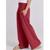 image:imageANRABESS Women Linen Palazzo Pants Summer Boho Wide Leg High Waist Casual Lounge Pant 2026 Beach Travel Vacation OutfitsRed